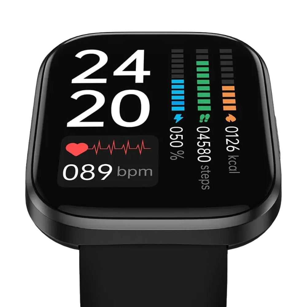 Buddy Prime V6 Smart Watch Black Case With Black Silicone Strap