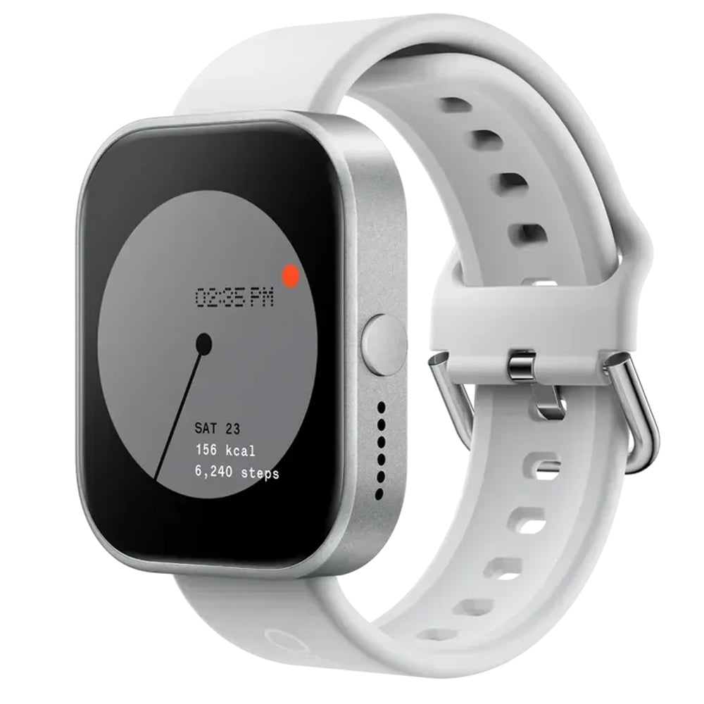 ساعة سمارت سي إم إف Watch Pro D395 (40 ملم - GPS) هيكل ألومنيوم فضي مع سوار سيليكون رمادي فاتح