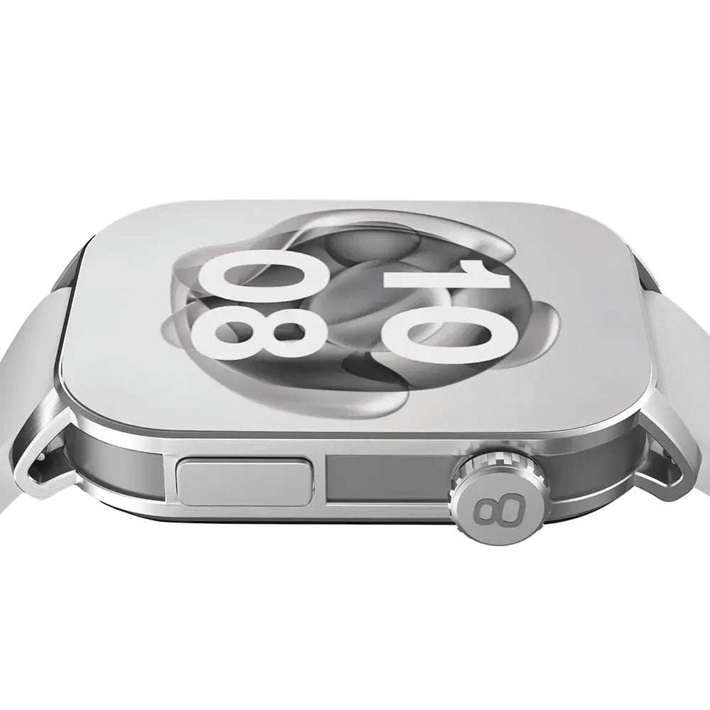 CardoO Watch X Apex CGLWXA04S Smart Watch Silver Zinc Alloy Case With Gray Silicone Strap