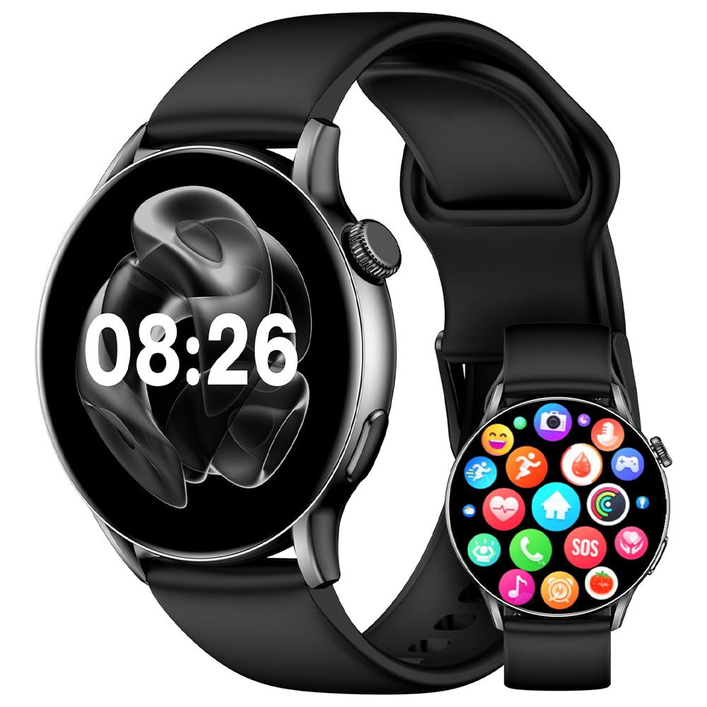 CardoO Watch X Orbit CGLWXO03B Smart Watch Black Zinc Alloy Case With Black Silicone Strap