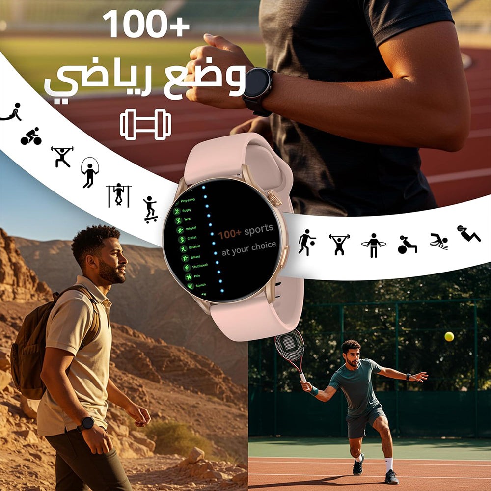 CardoO Watch X Orbit CGLWXO03G Smart Watch Gold Zinc Alloy Case With Rose Gold Silicone Strap