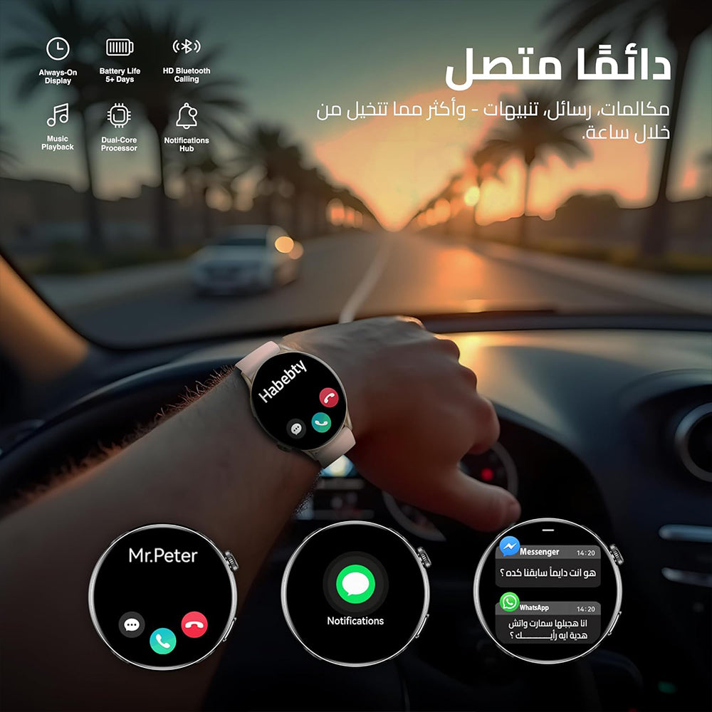 CardoO Watch X Orbit CGLWXO03G Smart Watch Gold Zinc Alloy Case With Rose Gold Silicone Strap