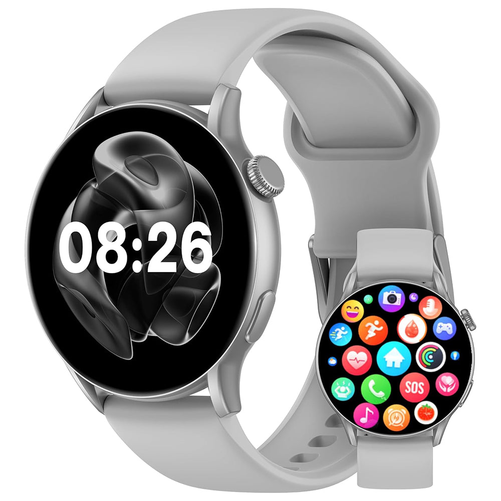 CardoO Watch X Orbit CGLWXO03S Smart Watch Silver Zinc Alloy Case With Gray Silicone Strap