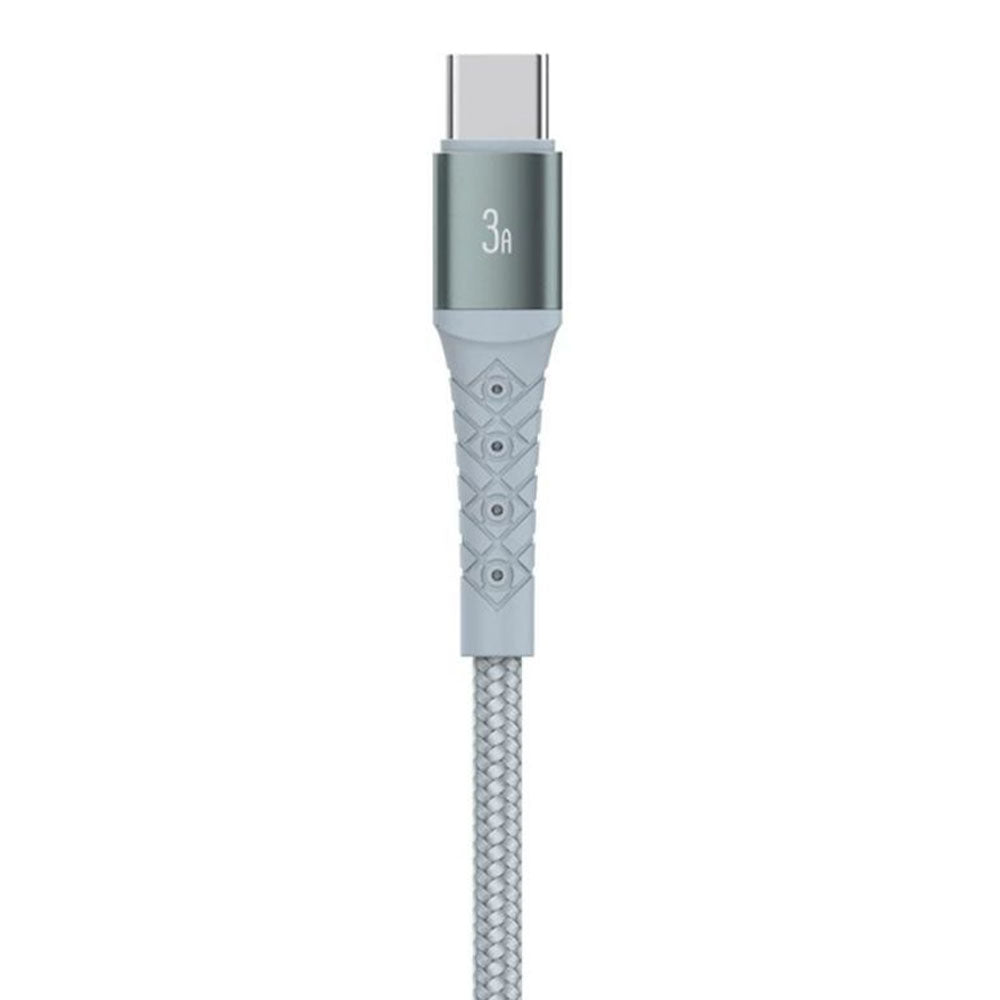 Celebrat CB-16-2 USB To Type-C Cable 3A Fast Charging 2m - Gray