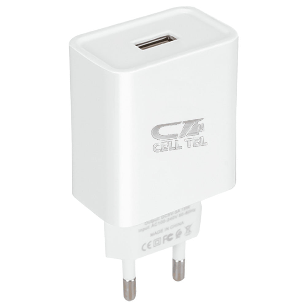 Cell Tel CT-905 Wall Charger Type-C Cable 2.4A Fast Charging