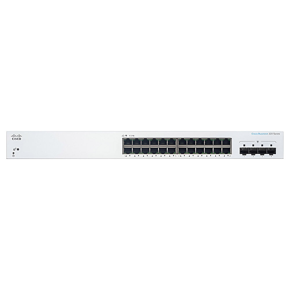 Cisco CBS220-24T-4G-EU Managed Rackmount Switch 24 Port 101001000Mbps + 4 Port Gigabit SFP