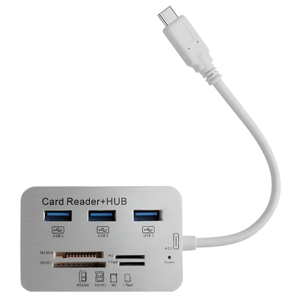 Combo 7in1 Type-C 3.0 HUB Converter - Silver
