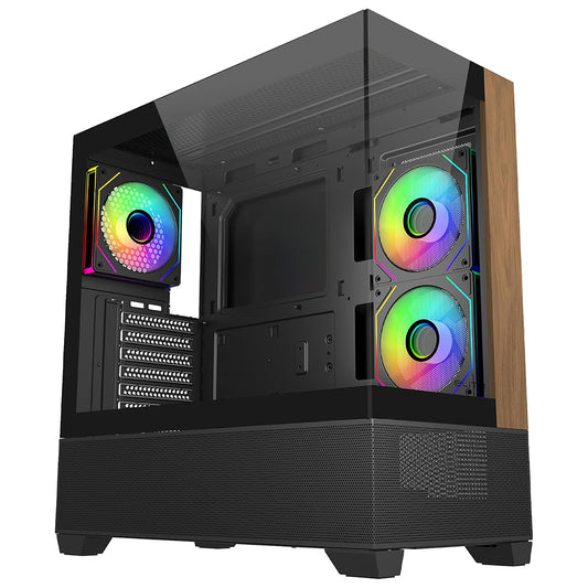كيس ميكرو تاور كولر ماستر ARGB جيمنج Elite 690 Wood