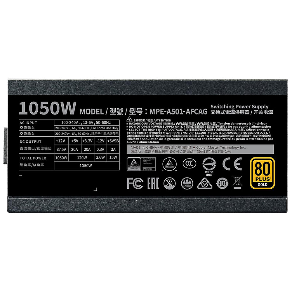 Cooler Master MWE Gold 1050 V2 Full Modular 1050W 80 Plus Gold Certified Power Supply