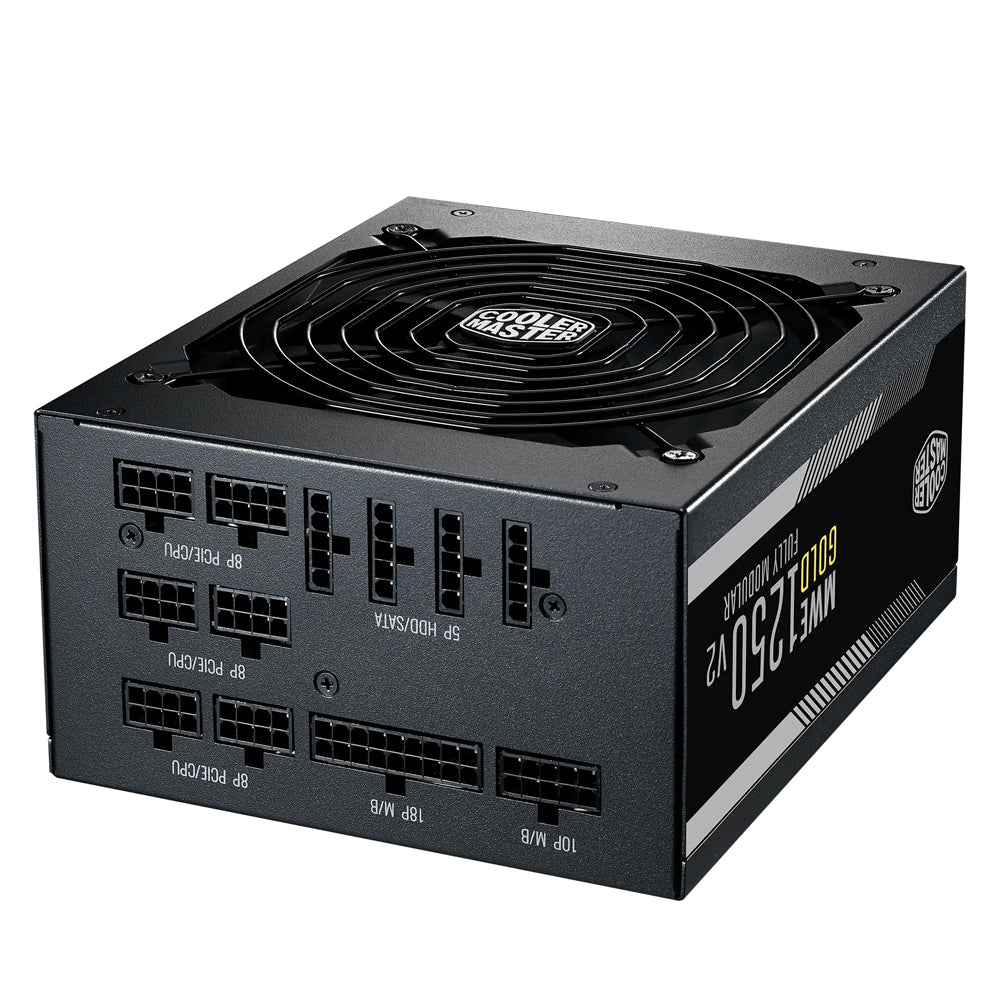 Cooler Master MWE Gold 1250 V2 Full Modular 1250W 80 PLUS Gold Efficiency Power Supply - Black