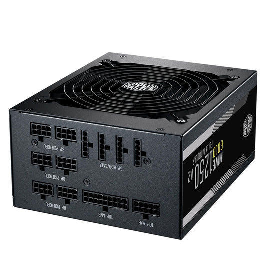 Cooler Master MWE Gold 1250 V2 Full Modular 1250W 80 PLUS Gold Efficiency Power Supply - Black