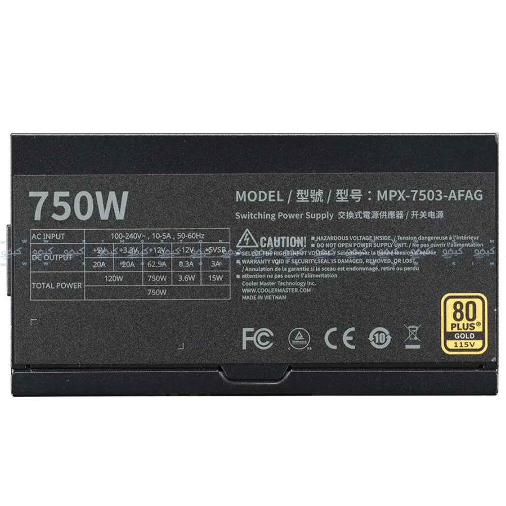 Cooler Master MWE Gold 750 V3 750W 80 PLUS Gold Certified Power Supply