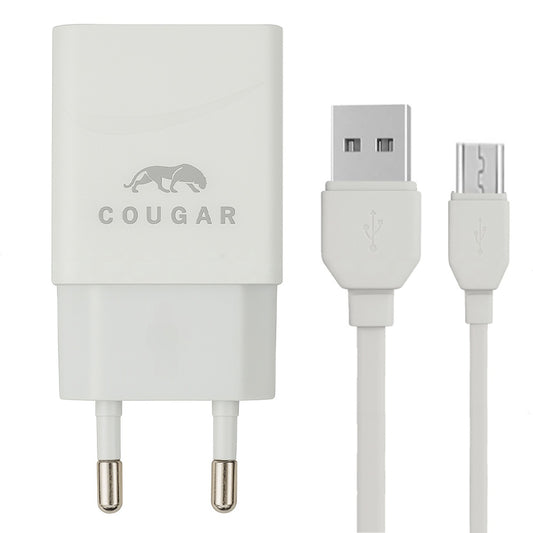 Cougar F1 Wall Charger Micro Cable 10W - White