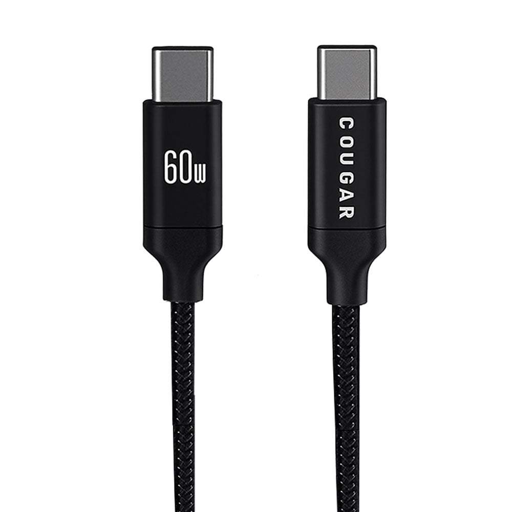 Cougar L10 Type-C To Type-C Cable 60W Fast Charging 1m - Black