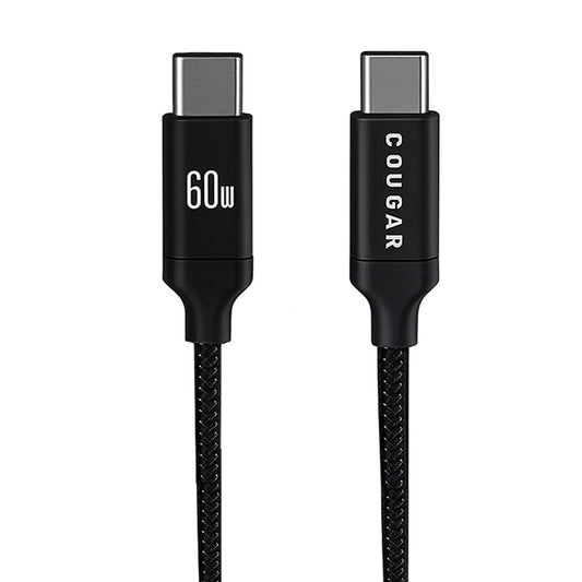 Cougar L10 Type-C To Type-C Cable 60W Fast Charging 1m - Black