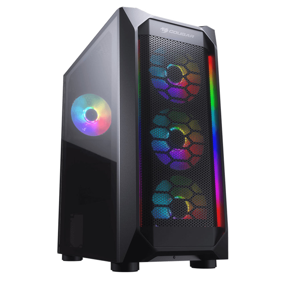 Cougar MX410 Mesh-G RGB Gaming Mid-Tower Case + Power Supply 500W