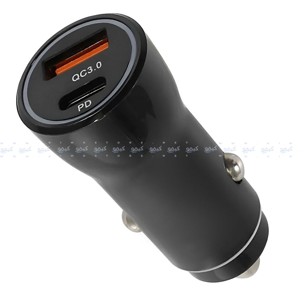 Cougar R3 Car Charger PD Type-C + QC USB 38W Fast Charging - Black