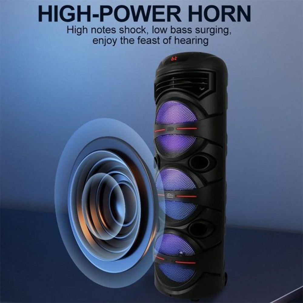 سبيكر متنقل كراش 1.0 RGB مع مايك Plus 8001