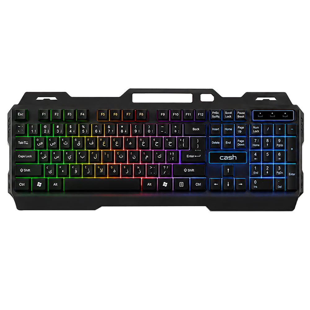 Crash X200 Wired Rainbow Gaming Keyboard + Mouse Combo English & Arabic