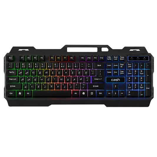 Crash X200 Wired Rainbow Gaming Keyboard + Mouse Combo English & Arabic