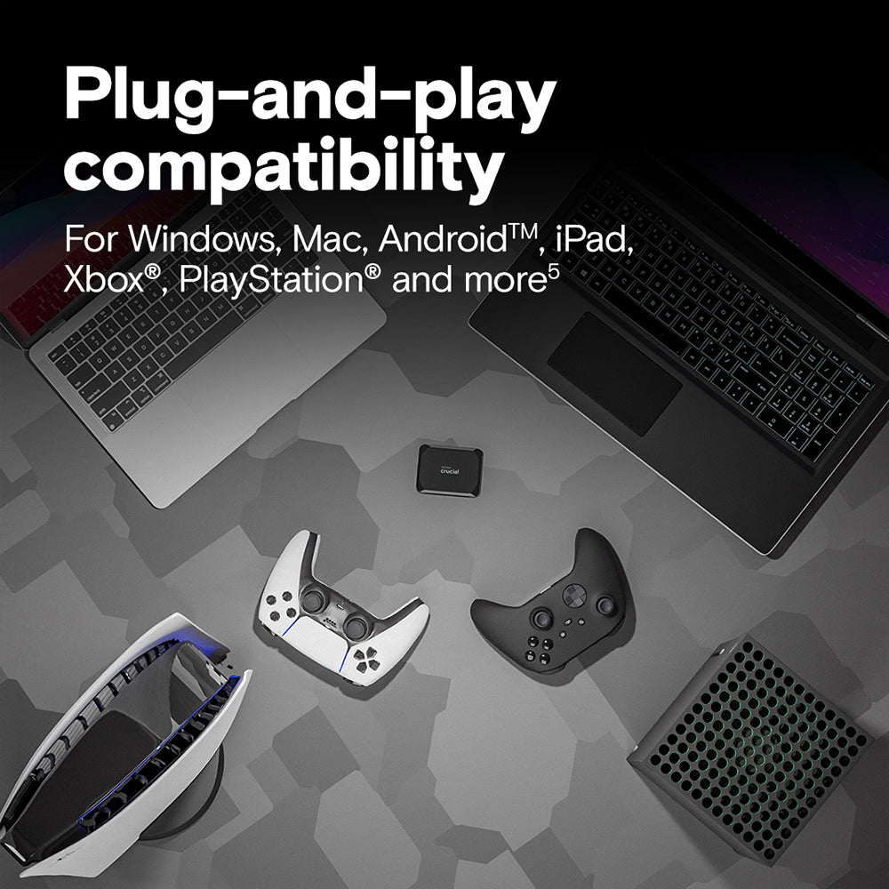 هارد درايف SSD خارجي متنقل كروشيال 2 تيرابايت X9