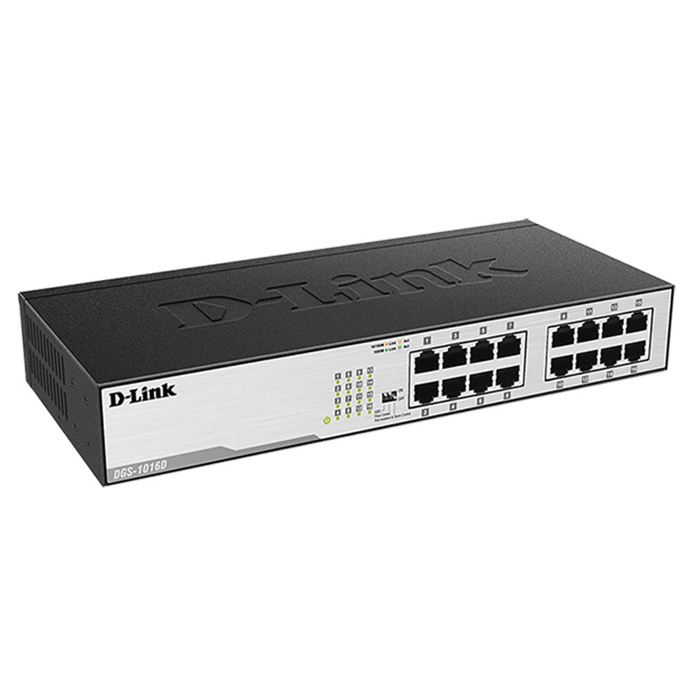 D-Link DGS-1016D Unmanaged Desktop Switch 16 Ports 10/100/1000Mbps