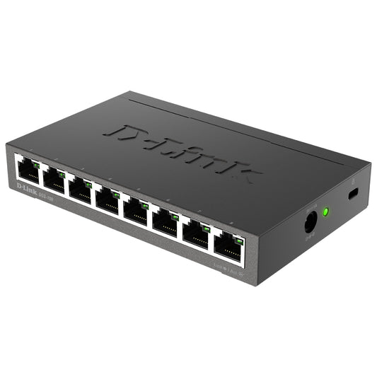 D-Link DGS-108 Unmanaged Desktop Switch 8 Ports 10/100/1000Mbps