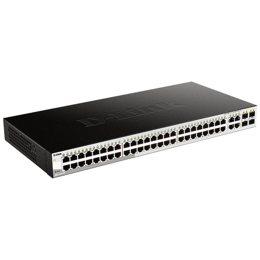D-Link DGS-1210-52 Smart Managed Rackmount Switch 48 Ports 10/100/1000Mbps + 4 Ports RJ45 10/100/1000Mbps + 4 Ports SFP 10/100/1000Mbps