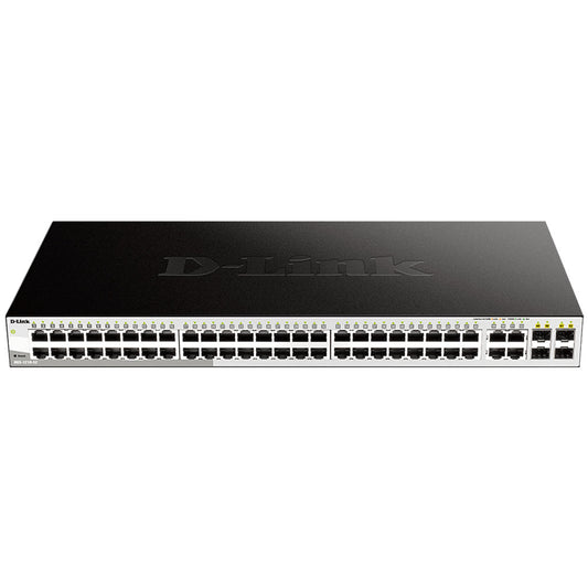 D-Link DGS-1210-52 Smart Managed Rackmount Switch 48 Ports 10/100/1000Mbps + 4 Ports RJ45 10/100/1000Mbps + 4 Ports SFP 10/100/1000Mbps