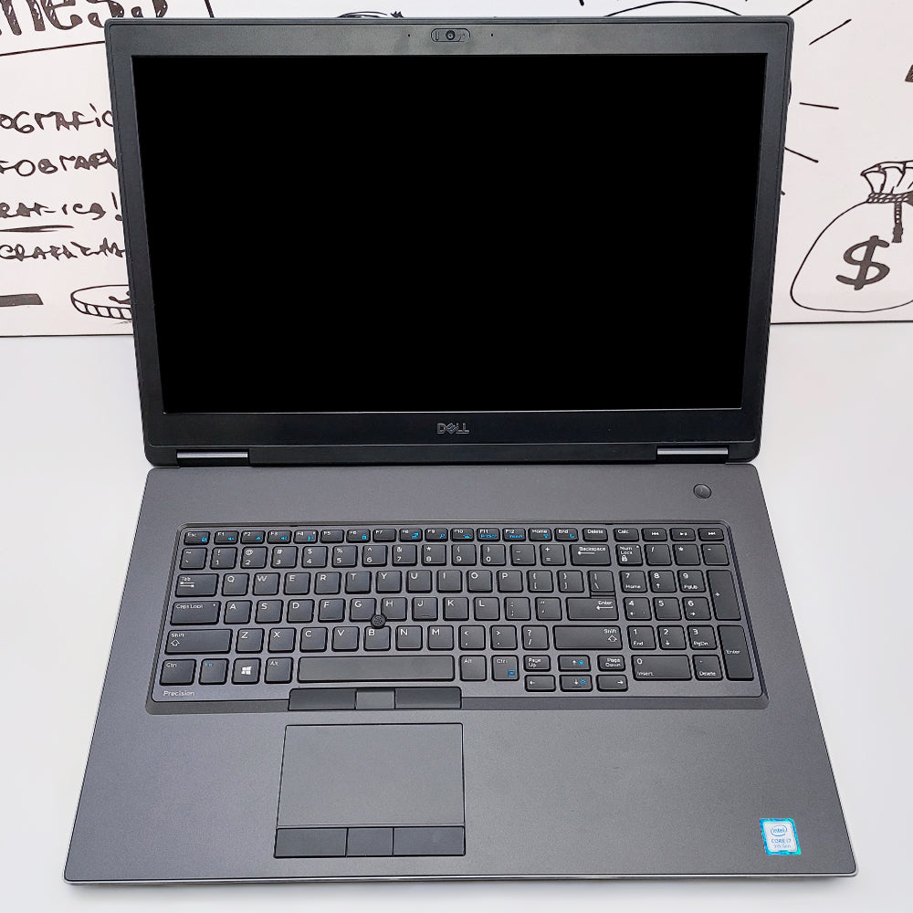 Dell Precision 7740 Mobile Workstation Laptop (Intel Core i7-9850H - 32GB DDR4 - M.2 512GB - Nvidia Quadro RTX 5000 16GB - 17.3 Inch FHD - Cam) Original Used