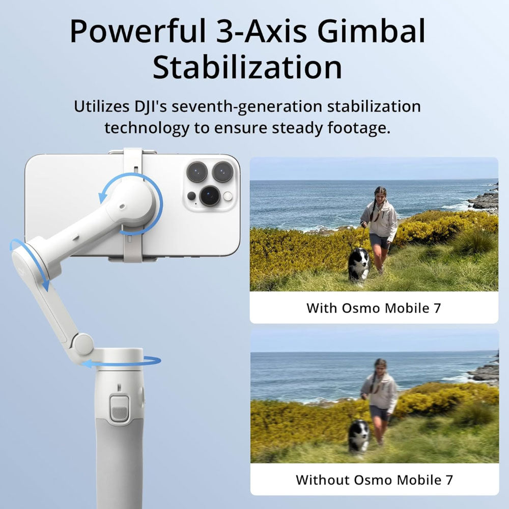DJI Osmo Mobile 7 Phone Gimbal Stabilizer - White