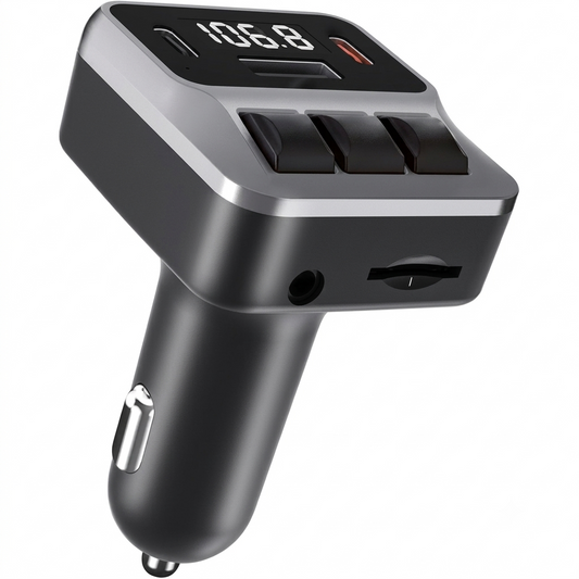 Dadu DC-175 Bluetooth FM Transmitter USB + 2x PD Type-C 45W Fast Charging - Black