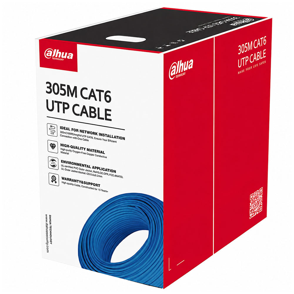 كابل نت وورك داهوا 305 متر DH-PFM922i-6UN-C Cat6 UTP