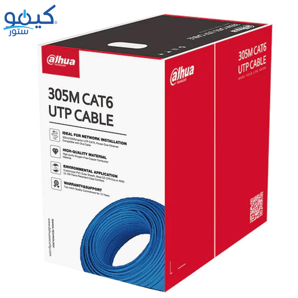كابل نت وورك داهوا 305 متر DH-PFM922i-6UN-C Cat6 UTP