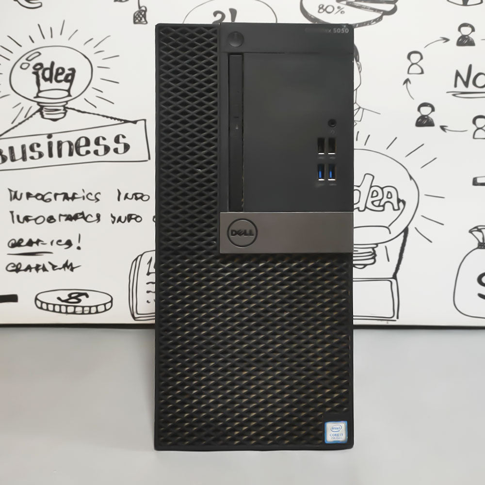 كمبيوتر تاور ديل Optiplex 5050 (انتل كور i5-7500 - رام 8 جيجابايت DDR4 - بدون هارد - انتل HD جرافيكس - DVD RW) استعمال خارج