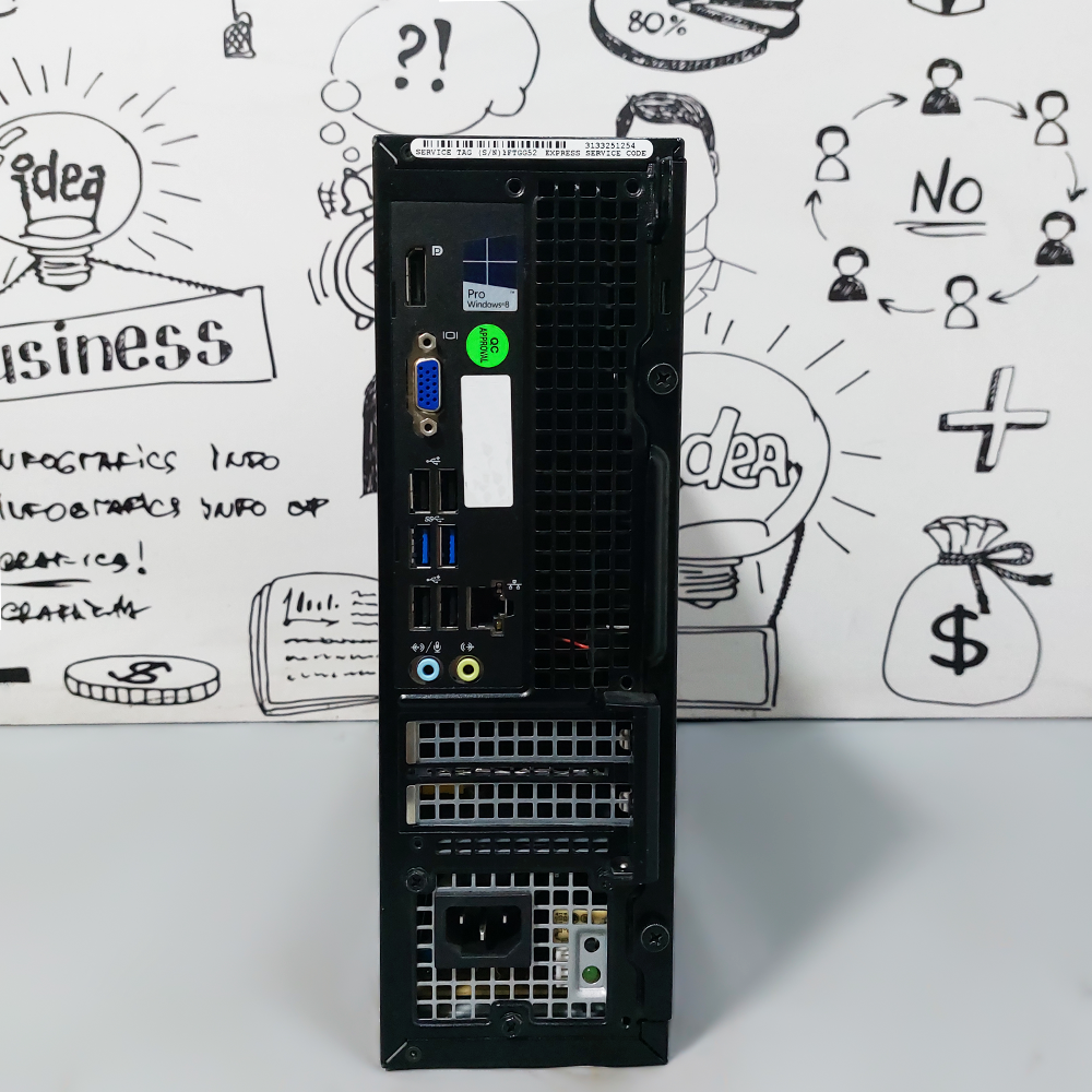 كمبيوتر ديسك توب ديل OptiPlex 3020 (انتل كور i5-4570 - رام 4 جيجابايت DDR3 - هارد 500 جيجابايت HDD - انتل HD جرافيكس - DVD RW) استعمال خارج