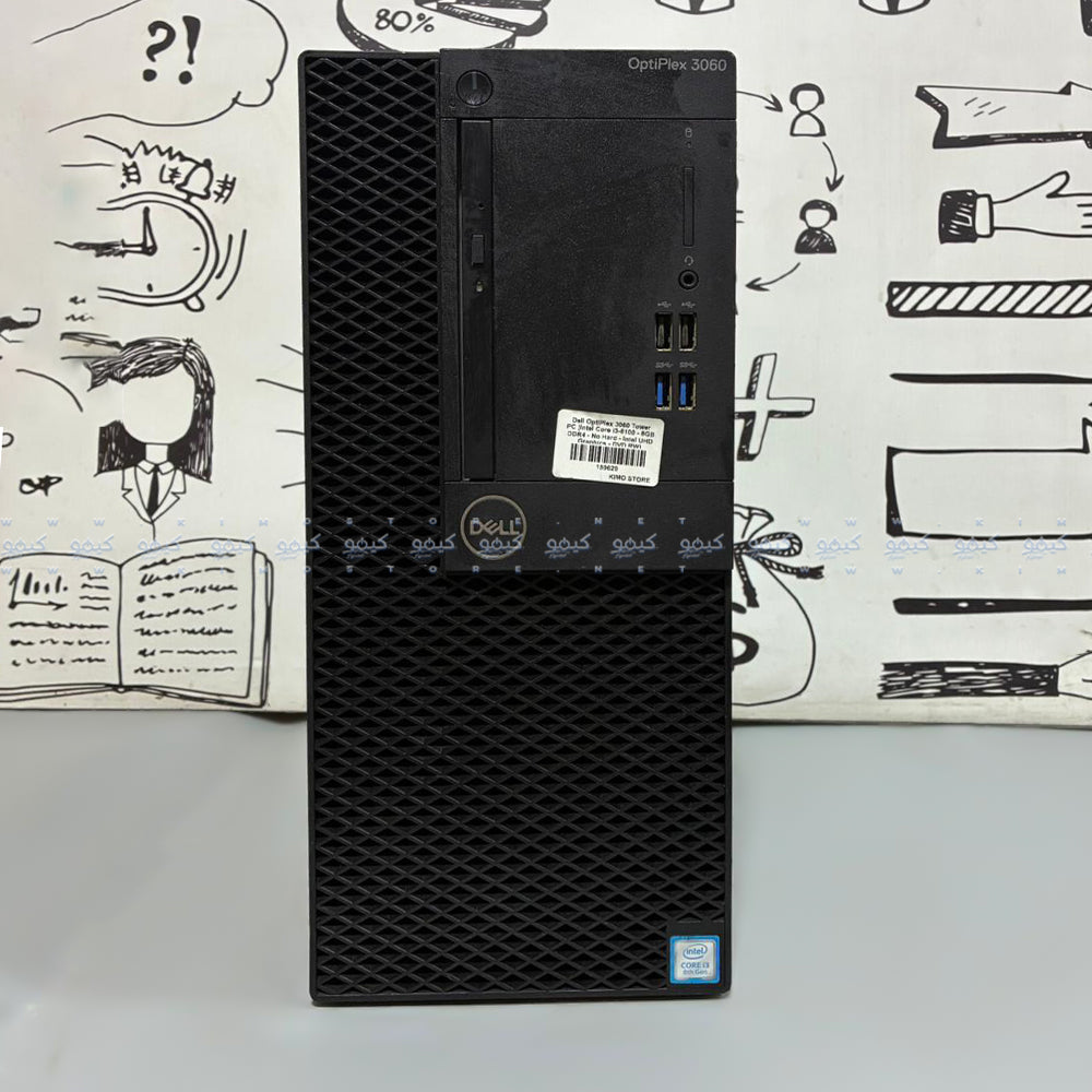 Dell OptiPlex 3060 Tower PC (Intel Core i3-8100 - 8GB DDR4 - No Hard - Intel UHD Graphics) Original Used