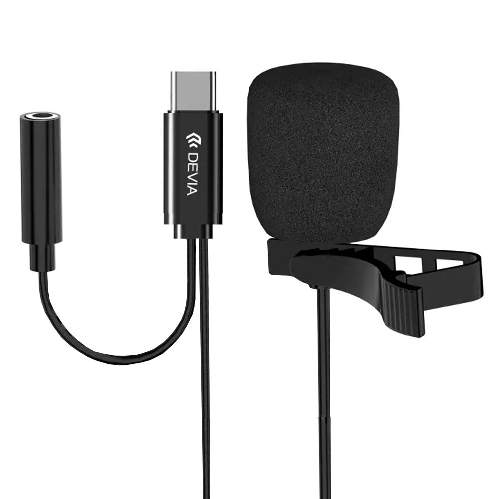 Devia EM604 Smart Series Type-C Wired Microphone 1.5m- Black