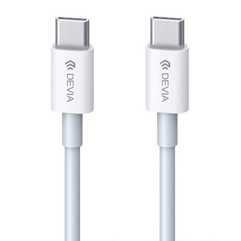 Devia MP656 GaN Wall Charger USB + 2x PD Type-C + Type-C Cable 65W Fast Charging - White