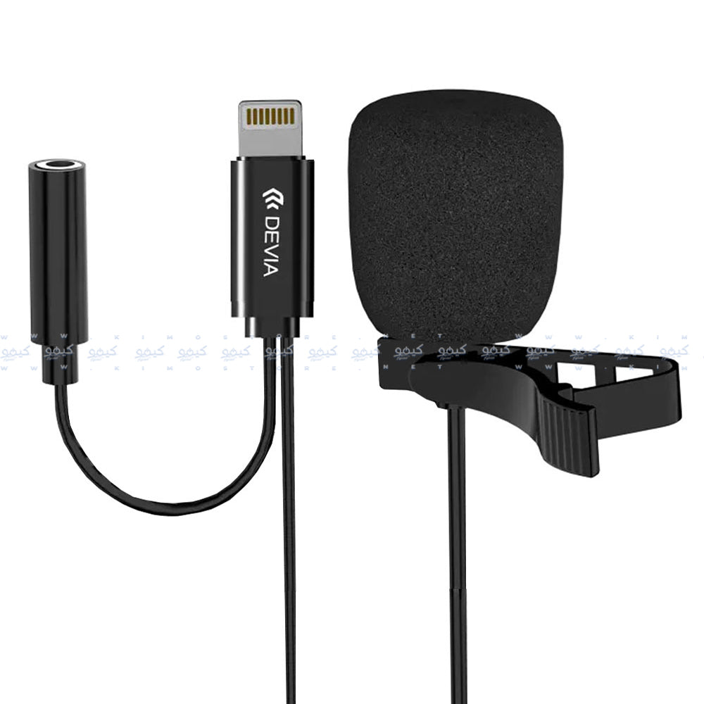 ميكروفون ديفيا سلكي بمنفذ لايتنينج EM605 Smart Series - أسود