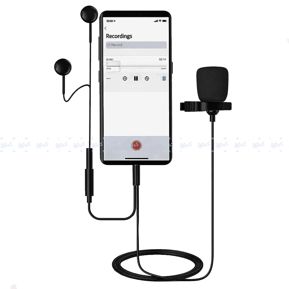 Devia Smart Series EM605 Lightning Wired Microphone 1.5m - Black