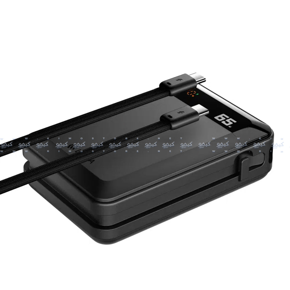 Devia Ultra 4 EP210 Power Bank Type-C 65W 20000mAh Built-in Type-C Cable - Black
