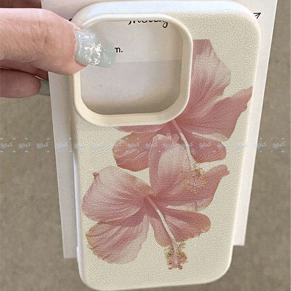 Dreamy Pink Hibiscus Flower Pattern Phone Cover