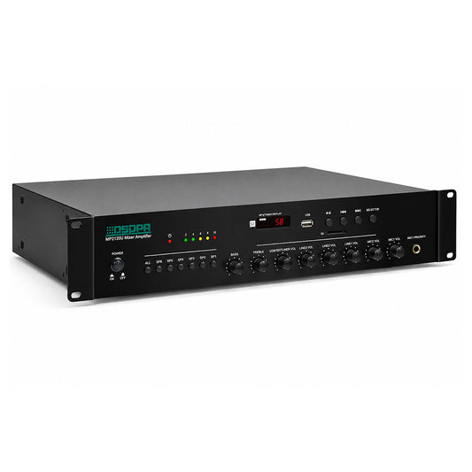 Dsppa MP212U 6-Zones Mixer Amplifier 120W - Black