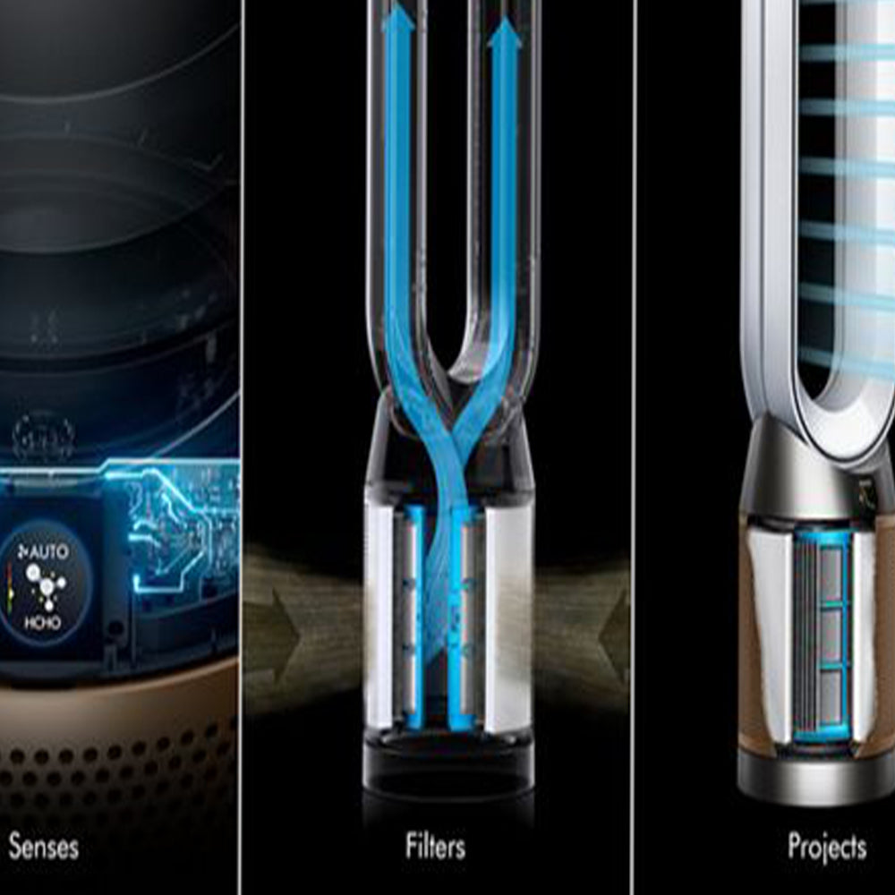 منقي الهواء دايسون Cool PC2 De-NOx TP12 - ابيض × دهبي