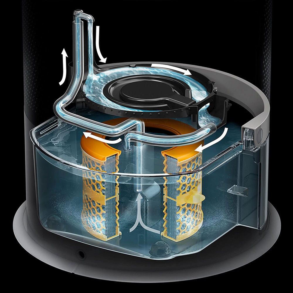 منقي الهواء دايسون Humidify+Cool Formaldehyde PH04 - ابيض × ذهبي