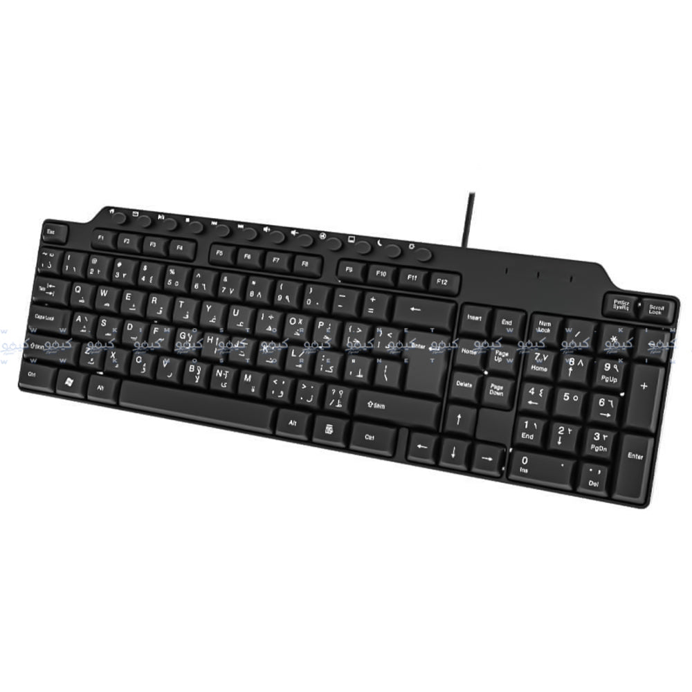 كيبورد ايترين سلكى إنجليزى و عربى KB012