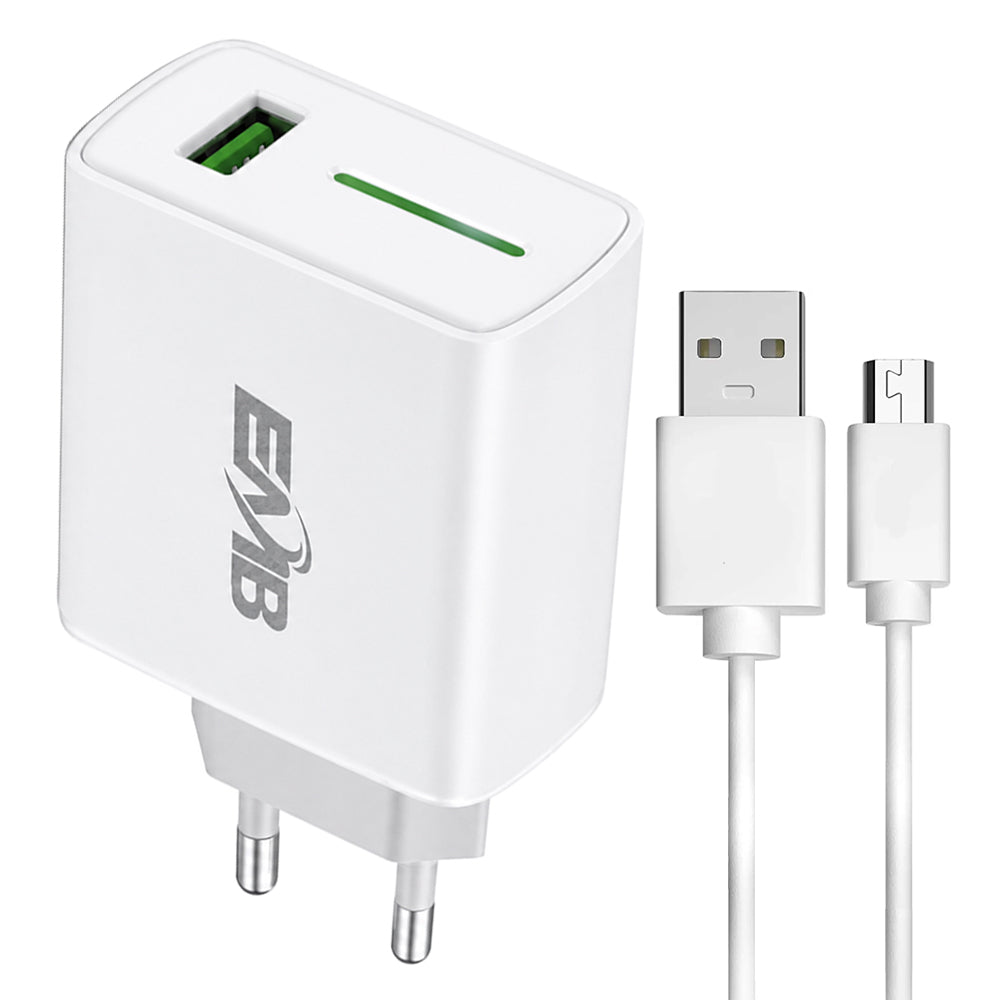 شاحن حائط اي ام بي مع كابل ميكرو بقوة 65 وات شحن سريع SuperVOOC EMB-999 Pro