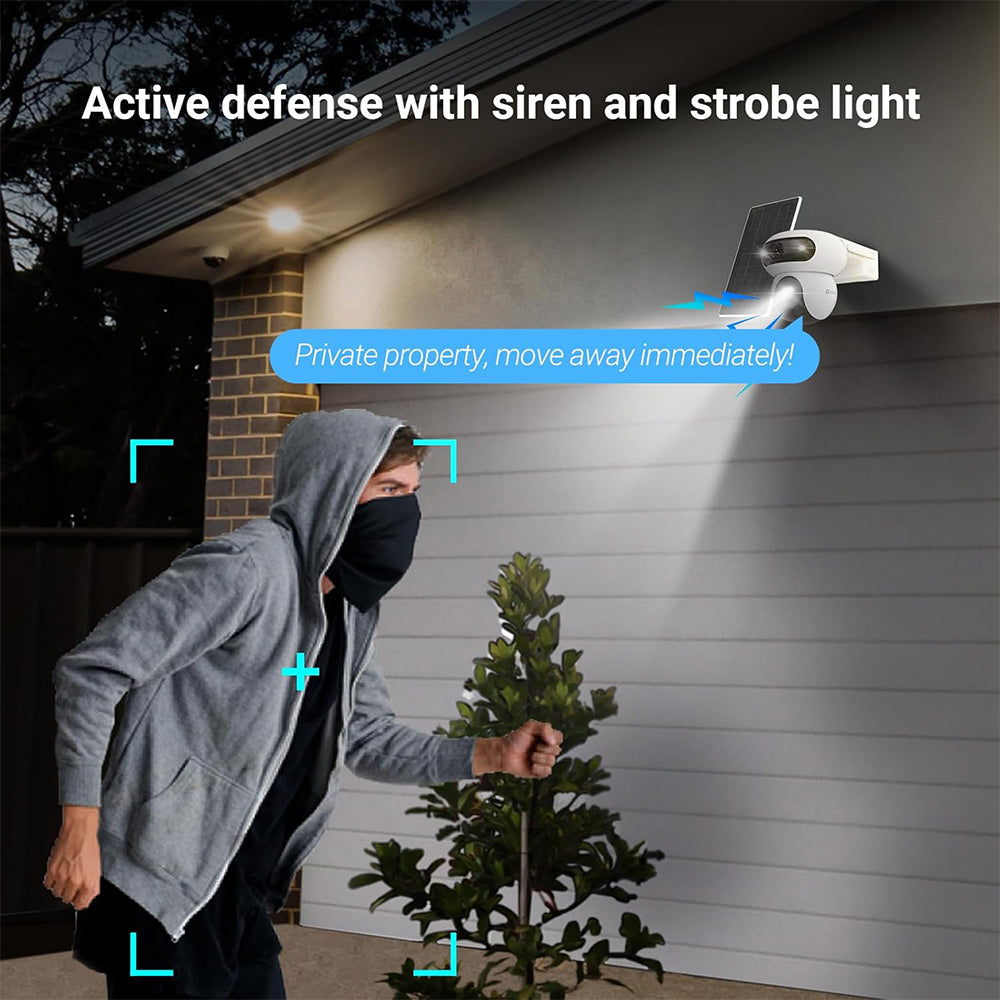 EZVIZ CS-HB90 Dual Lens Wi-Fi Pan & Tilt Outdoor Security Camera 2K+ 4MP+4MP 2.8-6mm (Mic) (Full Color) With Solar Panel 8W