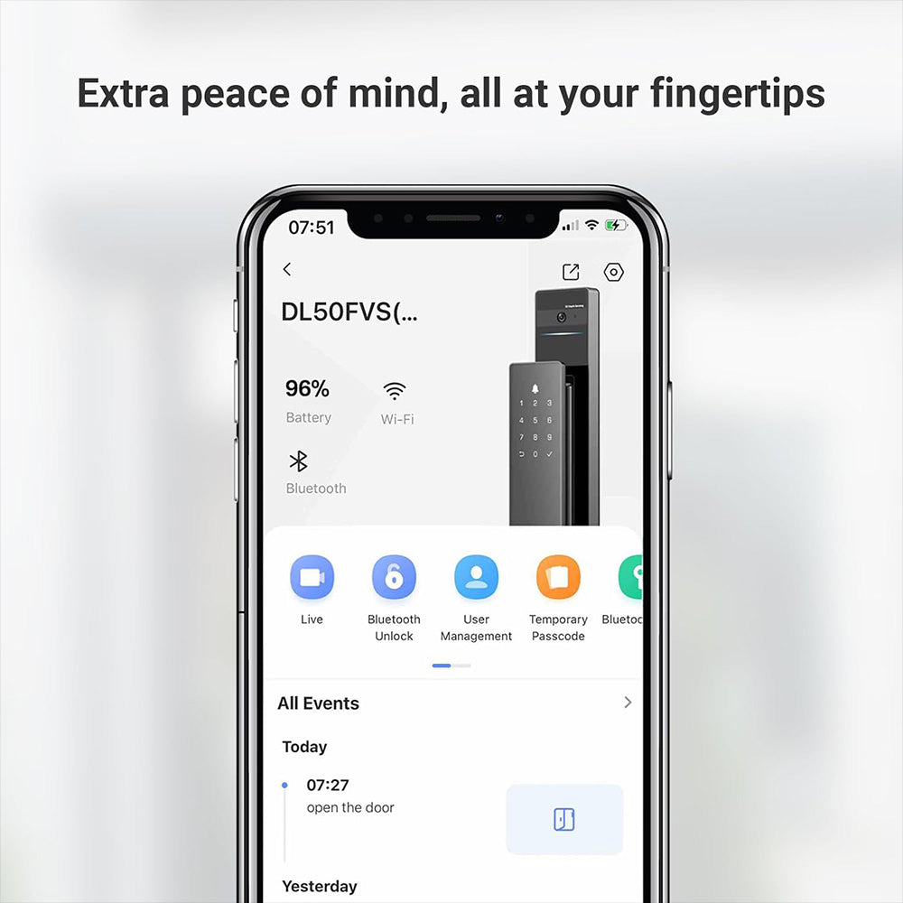 قفل باب ايزفيز سمارت بالوجه DL50FVS 